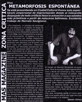 Critica de Vivo en revista Vea más